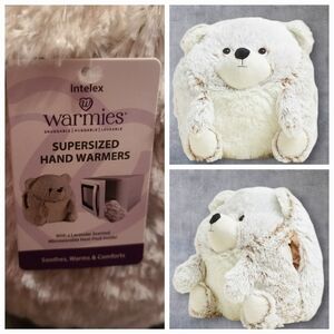 Warmies Supersized Hand Warmers Bear Soothes Warms Comforts Lavender Scented New